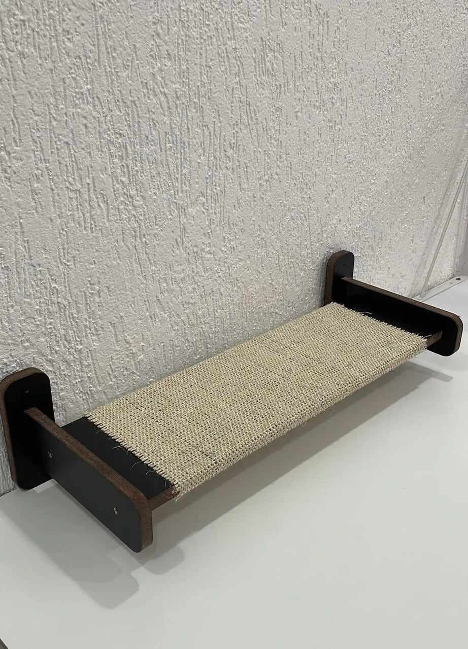 Passarela Prateleira de Sisal - Branca/Preta