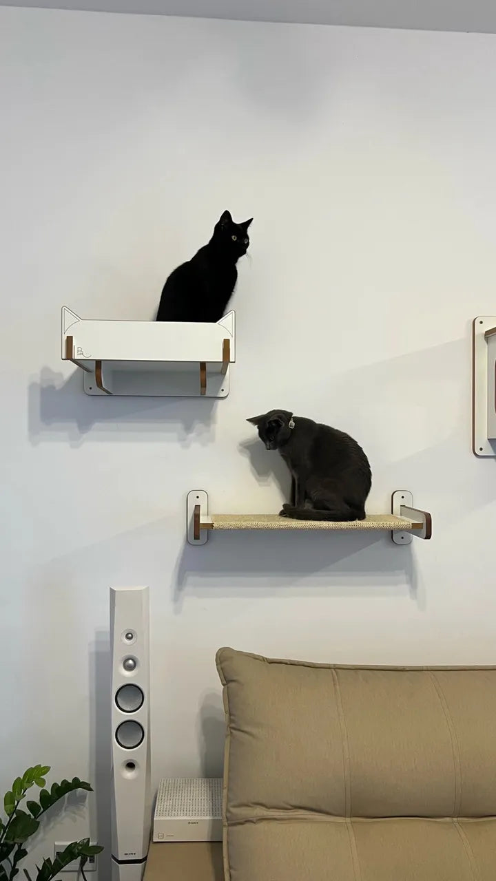 Passarela Prateleira de Sisal - Branca/Preta