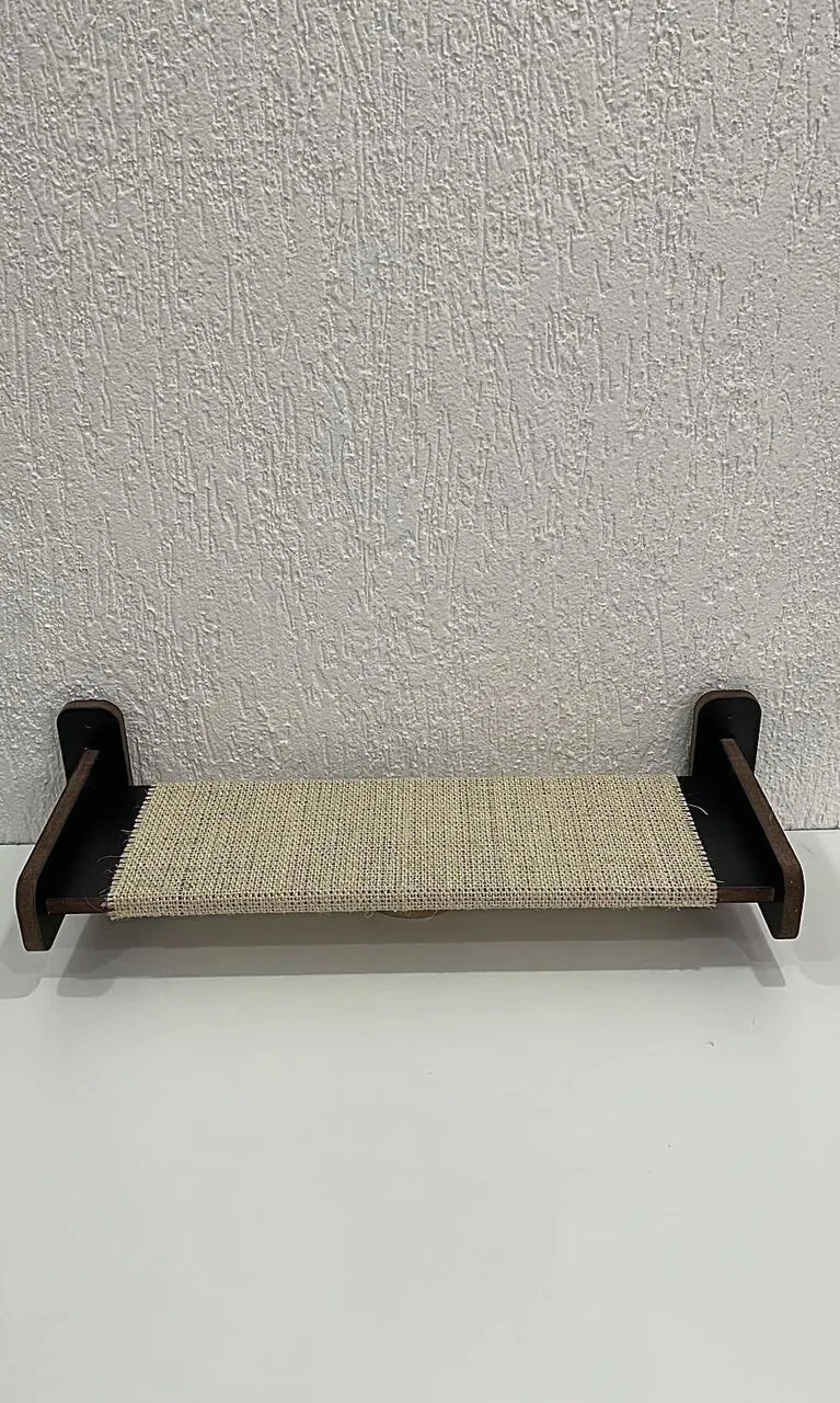 Passarela Prateleira de Sisal - Branca/Preta