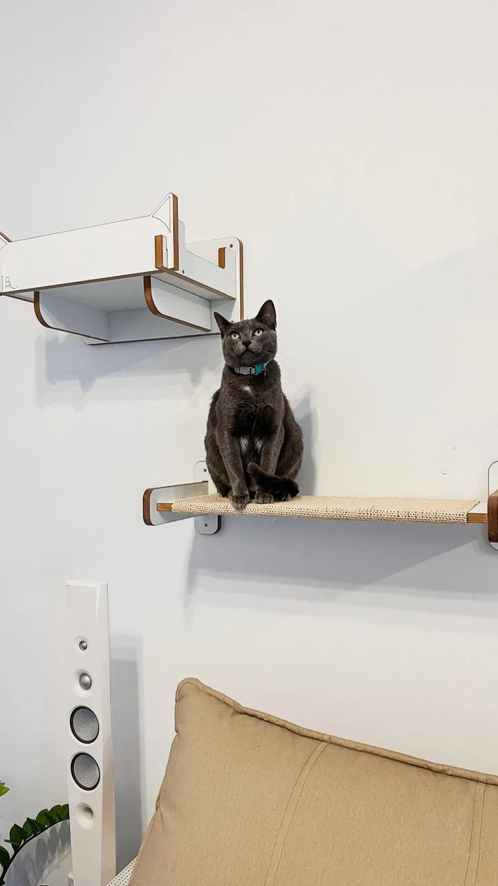 Passarela Prateleira de Sisal - Branca/Preta