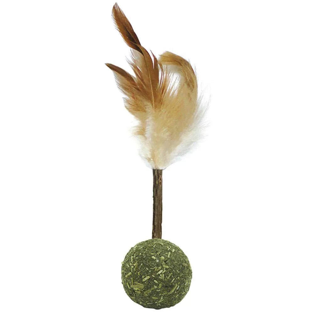 Varinha com Bolinha de Catnip e Pena