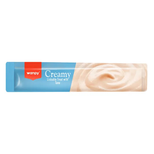 Petisco Cremoso Wanpy Creamy Atum 14g - 1 Unidade/Tubo Avulso