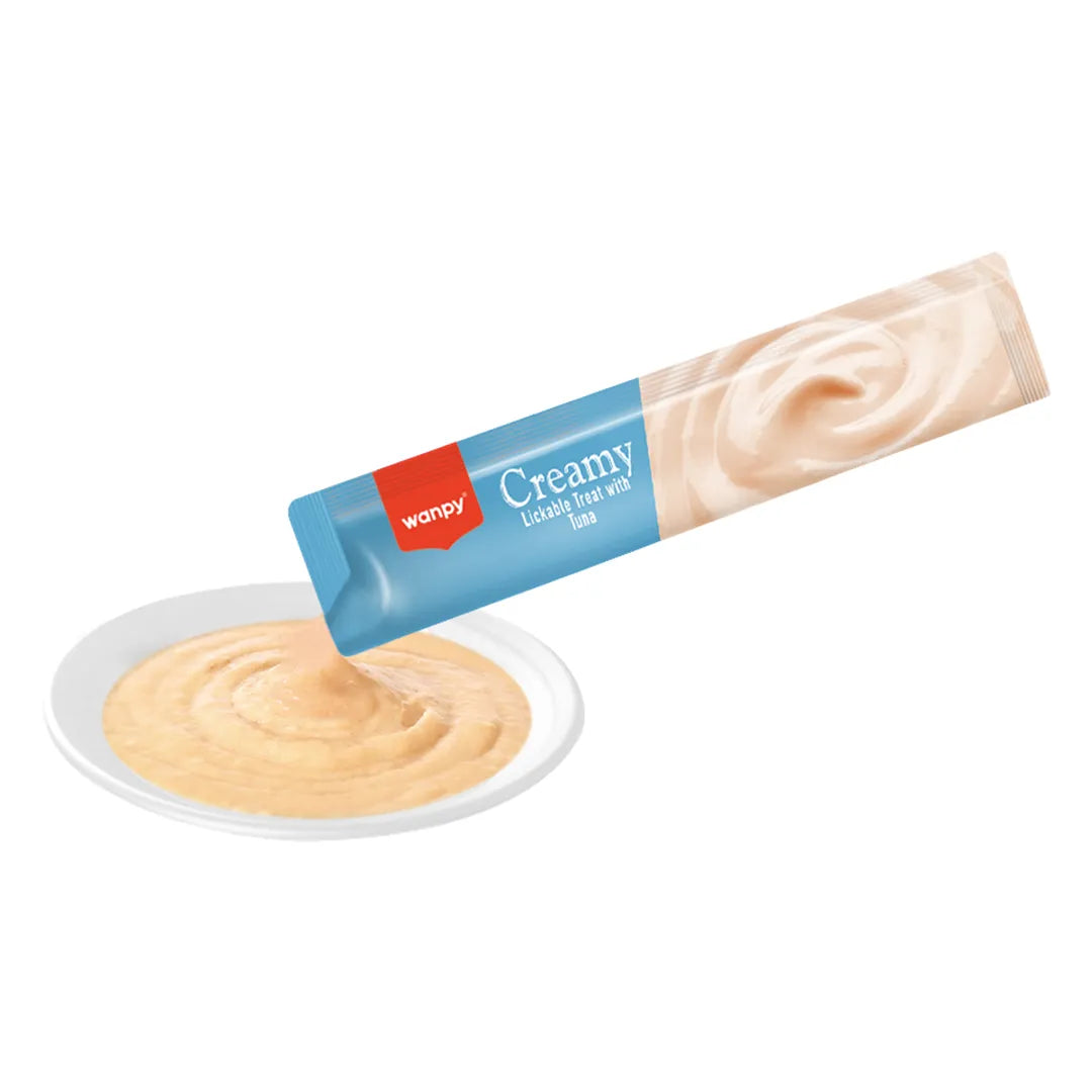 Petisco Cremoso Wanpy Creamy Atum 14g - 1 Unidade/Tubo Avulso