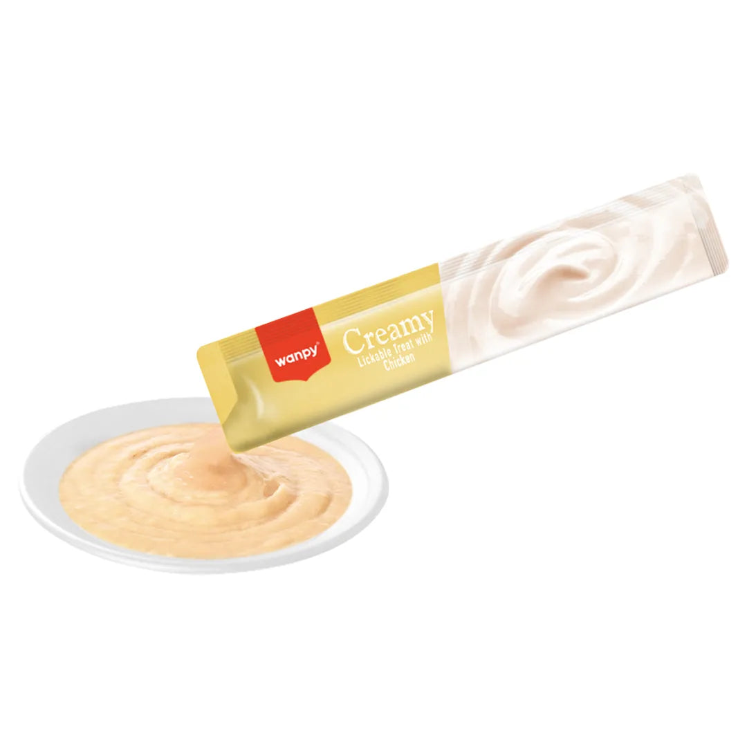 Petisco Cremoso Wanpy Creamy Frango 14g - 1 Unidade/Tubo Avulso