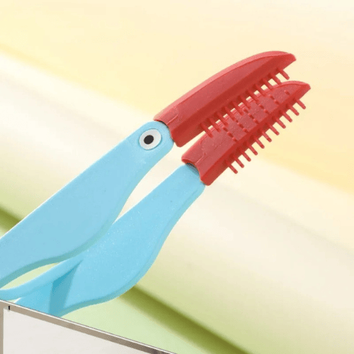 Pinça Cerdas Silicone para Limpeza de Olhos e Rosto