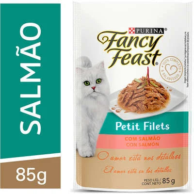 Ração Úmida Sachê Fancy Feast Petit Filet Salmão 85g