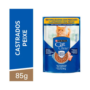 Ração Úmida Sachê Purina Cat Chow Peixe Ao Molho 85G