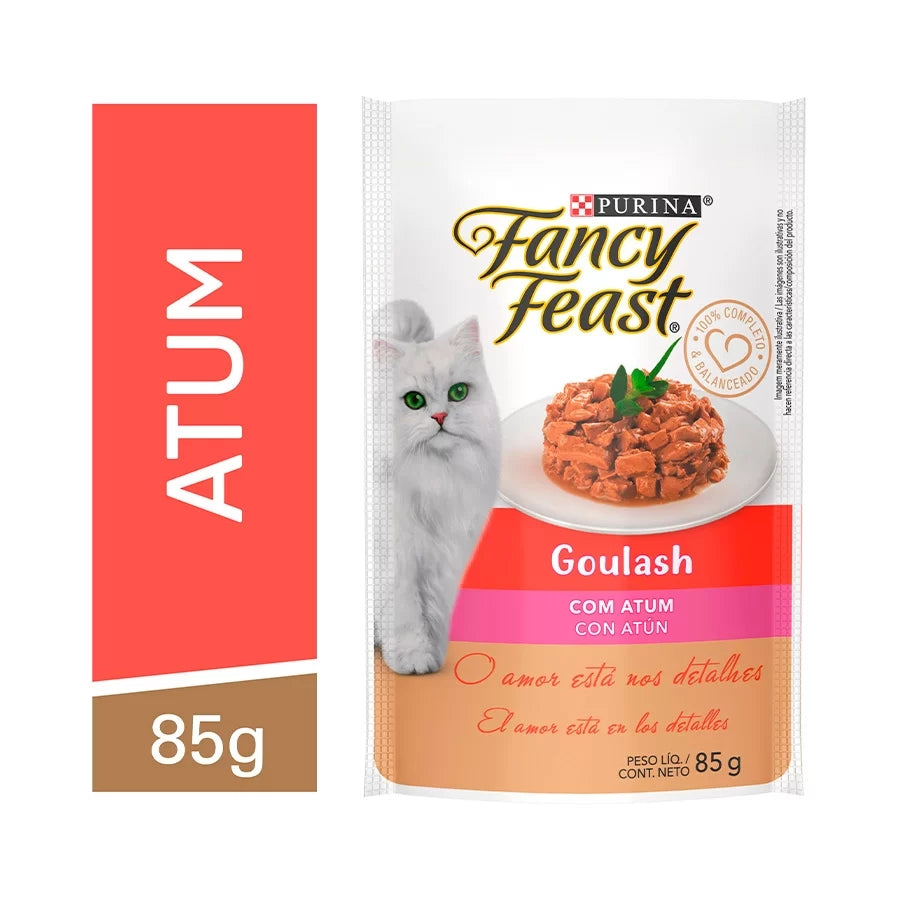 Ração Úmida Sachê Fancy Feast Goulash Atum 85g