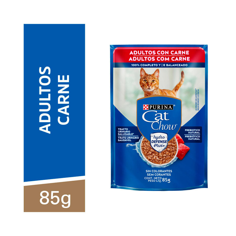 Ração Úmida Sachê Purina Cat Chow Carne Ao Molho 85g
