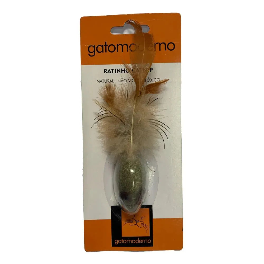 Brinquedo Ratinho de Catnip com Pena