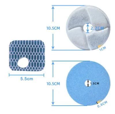 Refil Filtro para Fonte de Água Modelo Redondo Tripla Filtragem