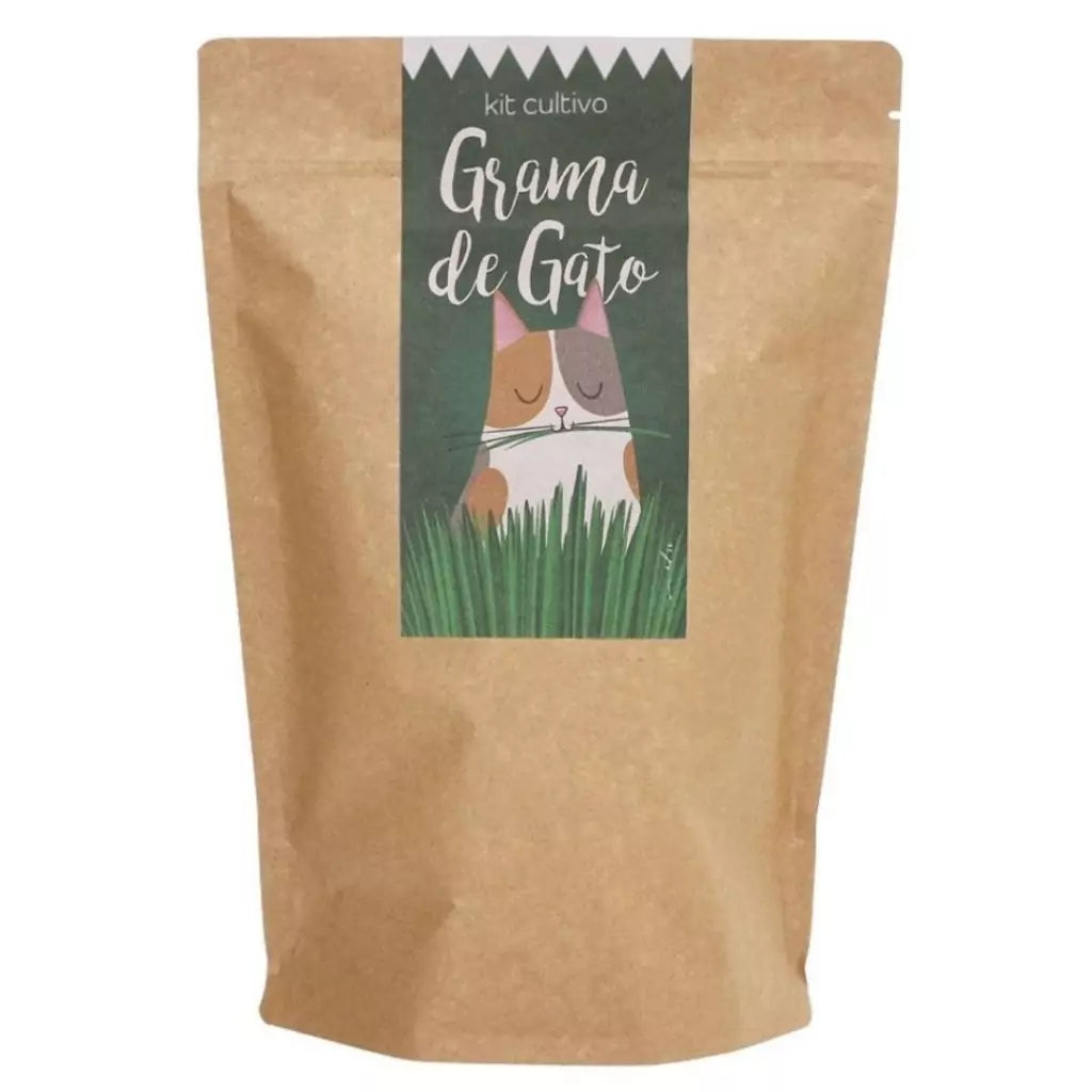 Refil Kit Grama de Gato - Substrato + Kit de Sementes 445g