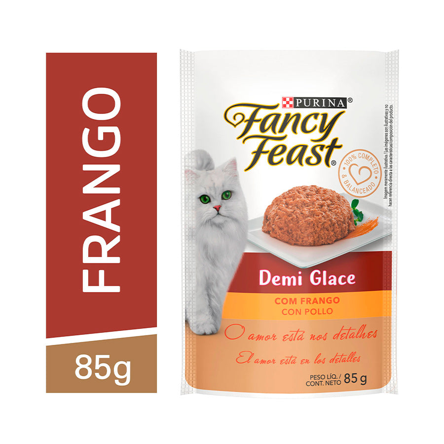 Sachê Fancy Feast Demi Glace Frango 85g
