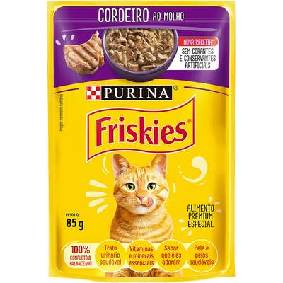 Sachê Friskies Cordeiro 85g Gatos Adultos
