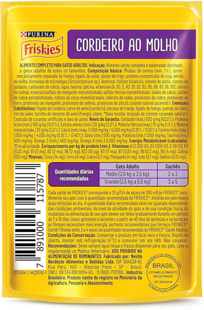 Sachê Friskies Cordeiro 85g Gatos Adultos