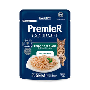 Ração Úmida Sachê Premier Gatos Atum e Frango 70g