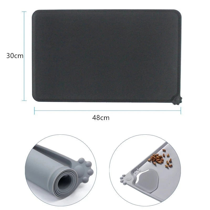 Tapete Jogo Americano Silicone para Comedouro e Bebedouro