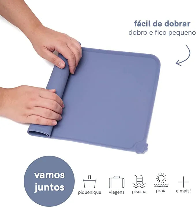 Tapete Jogo Americano Silicone para Comedouro e Bebedouro