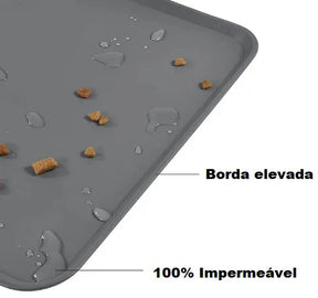 Tapete Jogo Americano Silicone para Comedouro e Bebedouro