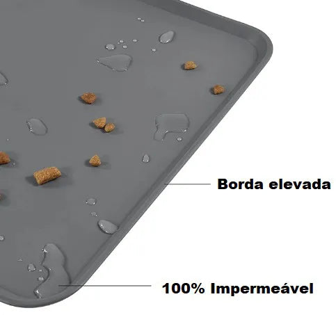 Tapete Jogo Americano Silicone para Comedouro e Bebedouro