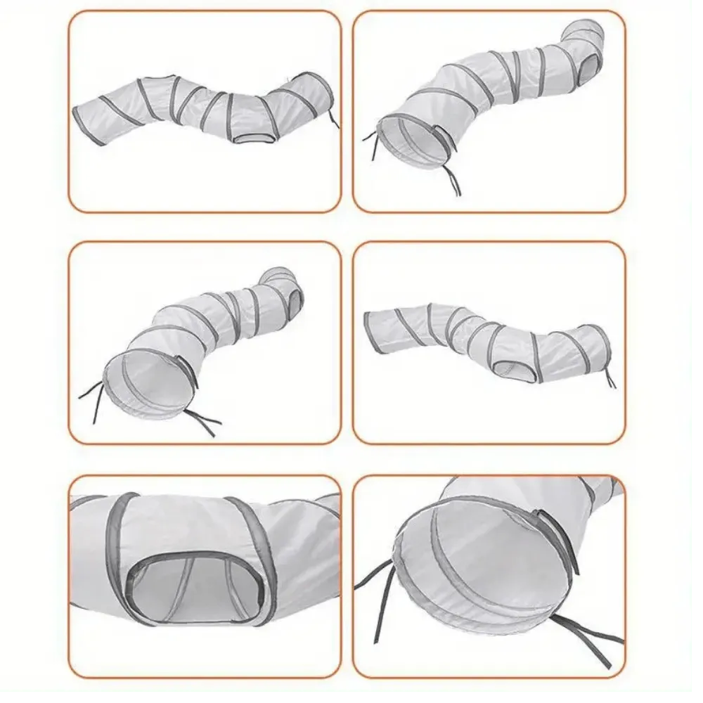 Túnel Poliester Cinza Longo Curvado