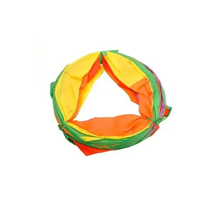 Túnel Poliester Colorido Longo Reto com Brinquedo para Gatos